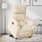 Preview: ARDEBO.de - Relaxsessel mit Aufstehhilfe Beige Mikrofasergewebe