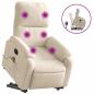 Preview: Massagesessel mit Aufstehhilfe Beige Mikrofasergewebe