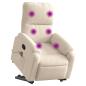 Preview: Massagesessel mit Aufstehhilfe Beige Mikrofasergewebe