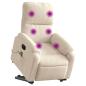 Preview: Massagesessel Aufstehhilfe Elektrisch Beige Mikrofasergewebe