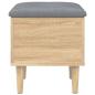 Preview: Sitzbank mit Stauraum Sonoma-Eiche 42x42x46 cm Holzwerkstoff
