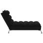 Preview: Chaiselongue mit Kissen Schwarz Stoff
