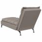 Preview: Massage-Chaiselongue mit Kissen Taupe Stoff