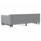 Preview: Tagesbett Ausziehbar mit Schubladen Hellgrau 100x190 cm Stoff