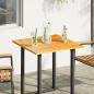 Preview: ARDEBO.de - Tischplatte 70x70x2 cm Quadratisch Massivholz Akazie