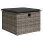 Preview: 5-tlg. Garten-Sofagarnitur mit Kissen Grau Poly Rattan
