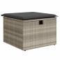 Preview: 7-tlg. Garten-Sofagarnitur mit Kissen Hellgrau Poly Rattan