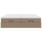 Preview: Ottoman-Bett mit Matratzen Cappuccino 180x200cm Kunstleder