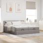 Preview: Ottoman-Bett mit Matratzen Taupe 200x200 cm Stoff