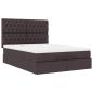 Preview: Ottoman-Bett mit Matratze & LEDs Dunkelbraun 140x200 cm Stoff
