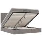 Preview: Ottoman-Bett mit Matratzen & LEDs Taupe 200x200 cm Stoff