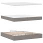 Preview: Ottoman-Bett mit Matratze Taupe 200x200 cm Stoff