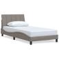 Preview: Bettgestell ohne Matratze "Hanko" Taupe 100x200 cm Stoff