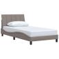 Preview: Bettgestell ohne Matratze "Hanko" Taupe 100x200 cm Stoff