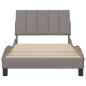 Preview: Bettgestell ohne Matratze "Hanko" Taupe 100x200 cm Stoff