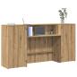 Preview: ARDEBO.de - Empfangstheke Artisan-Eiche 200x50x103,5 cm Holzwerkstoff