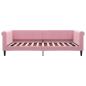 Preview: Tagesbett Ausziehbar mit Schubladen Rosa 100x200 cm Samt