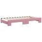 Preview: Tagesbett Ausziehbar mit Schubladen Rosa 100x200 cm Samt