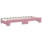Preview: Tagesbett Ausziehbar mit Matratzen Rosa 80x200 cm Samt