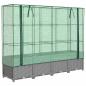 Preview: Hochbeet mit Gewächshaus-Aufsatz Rattan-Optik 160x40x138 cm