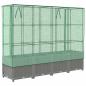 Preview: Hochbeet mit Gewächshaus-Aufsatz Rattan-Optik 160x40x138 cm