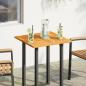 Preview: ARDEBO.de - Tischplatte 60x60x2 cm Quadratisch Massivholz Akazie