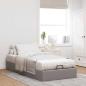 Preview: Ottoman-Bett ohne Matratze Taupe 90x190 cm Stoff