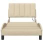 Preview: Bettgestell ohne Matratze "Hanko" Creme 90x200 cm Stoff