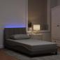 Preview: ARDEBO.de - Bettgestell ohne Matratze "Hanko" Taupe 100x200 cm Stoff