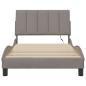Preview: Bettgestell ohne Matratze "Hanko" Taupe 100x200 cm Stoff