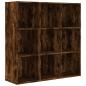 Preview: Bücherschrank Räuchereiche 98x29x97,5 cm