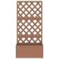 Preview: Blumenkasten mit Rankgitter Braun 65x33x135 cm WPC