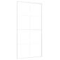 Preview: Schiebetür ESG Glas und Aluminium mattiert 102,5x205 cm Weiß