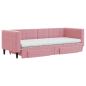Preview: Tagesbett Ausziehbar mit Schubladen Rosa 80x200 cm Samt