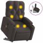 Preview: Massagesessel mit Aufstehhilfe Dunkelbraun Stoff