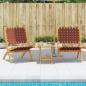 Preview: ARDEBO.de - Klappst?hle, 2 St?ck mit Tisch, rotes Massivholz