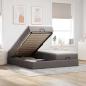 Preview: ARDEBO.de - Ottoman-Bett mit Matratzen Taupe 200x200 cm Stoff
