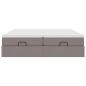 Preview: Ottoman-Bett mit Matratzen Taupe 200x200 cm Stoff