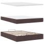 Preview: Ottoman-Bett mit Matratze Dunkelbraun 140x200 cm Stoff