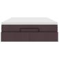 Preview: Ottoman-Bett mit Matratze Dunkelbraun 140x200 cm Stoff