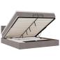 Preview: Ottoman-Bett mit Matratzen & LEDs Taupe 200x200 cm Stoff