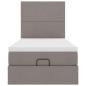 Preview: Ottoman-Bett mit Matratze Taupe 90x190 cm Stoff