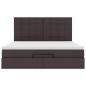 Preview: Ottoman-Bett mit Matratzen Dunkelbraun 200x200 cm Stoff