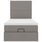 Preview: Ottoman-Bett mit Matratze Taupe 100x200 cm Stoff