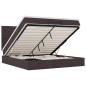 Preview: Ottoman-Bett mit Matratzen & LEDs Dunkelbraun 200x200 cm Stoff