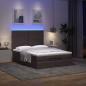 Preview: Ottoman-Bett mit Matratze & LEDs Dunkelbraun 140x200 cm Stoff