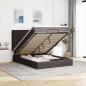 Preview: ARDEBO.de - Ottoman-Bett mit Matratze Dunkelbraun 140x200 cm Stoff