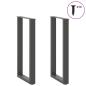 Preview: Konsolentischbeine U-Form 2 Stk. Anthrazit 28x(72-73) cm Stahl
