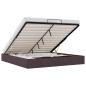 Preview: Ottoman-Bett ohne Matratze Dunkelbraun 200x200 cm Stoff