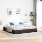 Preview: Ottoman-Bett ohne Matratze Dunkelbraun 200x200 cm Stoff